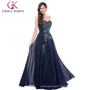 Großhandels plus Größe Fußboden-Längen-Schatz Appliqued reifes reizvolles plus Größen-Abend-Kleid CL6168-5 #